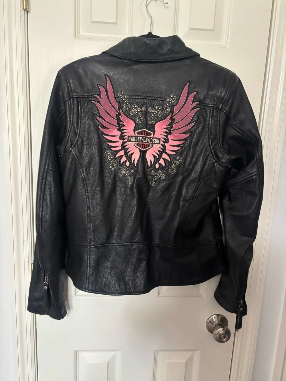 Black Harley-Davidson Leather Women's Zip Jacket Size Medium - Picture 5 of 7